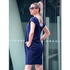 Šaty Shine BIO/ tm.modrá - XS