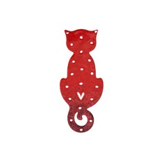 Brož smalt - červená kočka