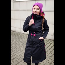 Kabát SINGULARIX, black/pink - S